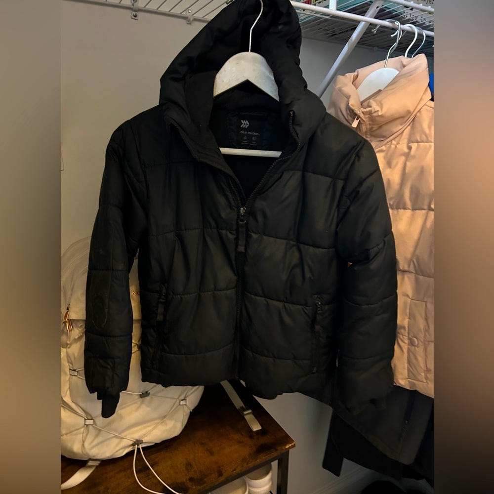 Boys black puffer coat